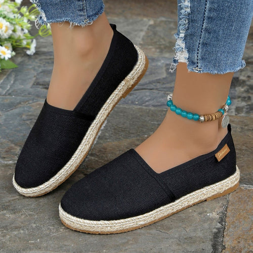 Damen Espadrilles mit elastischem Obermaterial und komfortabler Sohle R&B