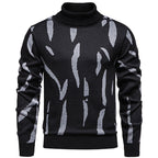 Herren modischer Pullover mit Stehkragen und einzigartigem Muster