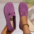 Damen bequeme Slip-On Schuhe mit luftiger Strickoberfläche R&B