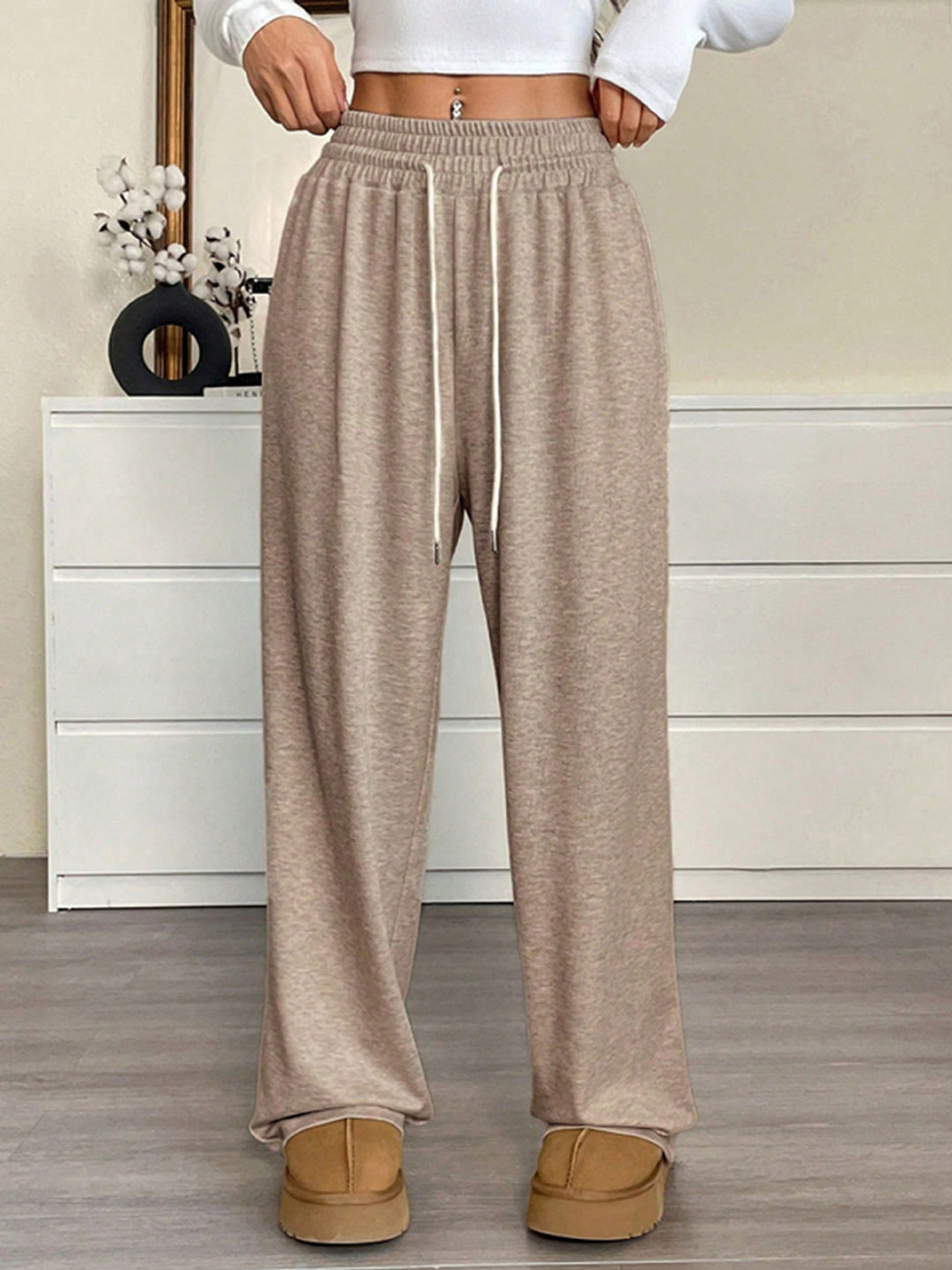 Damen Bequeme Freizeithose mit elastischem Bund R&B