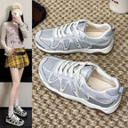 Damen sportliche Sneakers mit atmungsaktivem Obermaterial und rutschfester Sohle R&B