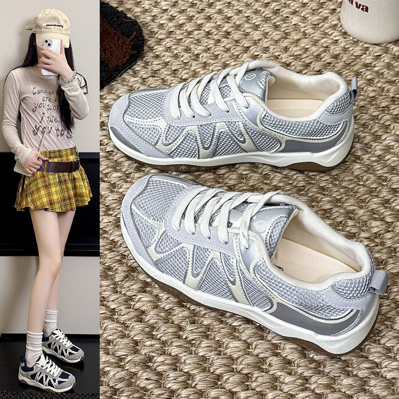 Damen sportliche Sneakers mit atmungsaktivem Obermaterial und rutschfester Sohle R&B
