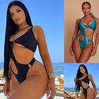Damen Einteiliger Badeanzug mit aufregendem Cut-Out-Design und sportlichem Schnitt R&B