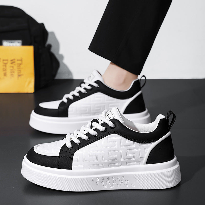 Damen Trendige Plattform Sneakers mit minimalistischer Oberflächenstruktur