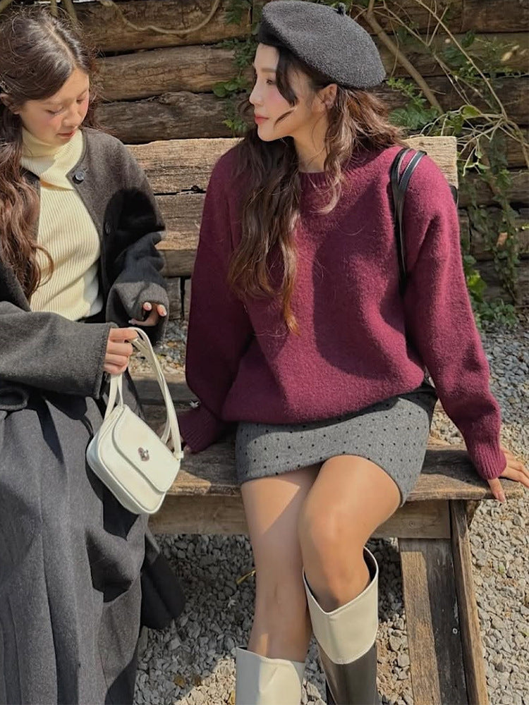 Damen kuscheliger Strickpullover mit oversized Schnitt R&B