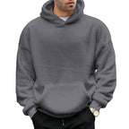 Herren nan oversized Fleece-Kapuzenpullover mit Kängurutasche und dropped shoulders R&B
