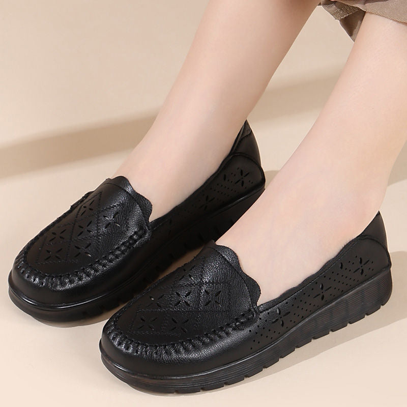 Damen Atmungsaktive Mokassins mit perforiertem Design und rutschfester Sohle