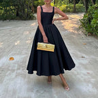 Damen Elegantes Ballkleid mit Einem Taillierten Oberteil und Weichem, Schwingendem Rock R&B