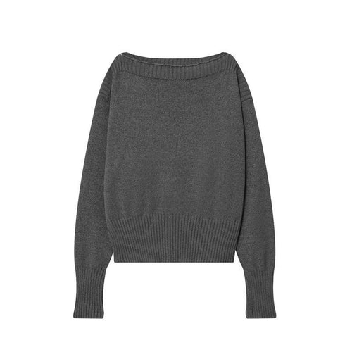 Damen kuscheliger Strickpullover mit weitem Schnitt und Rippbündchen R&B