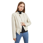 Damen trendige Bikerjacke mit modischen Details
