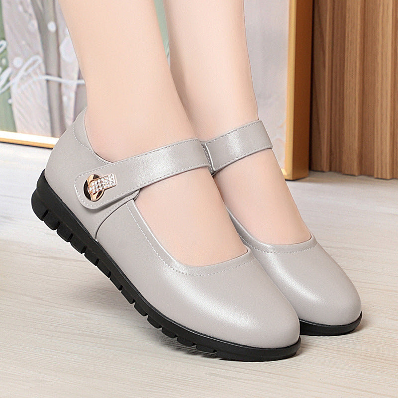 Damen elegante Mary Jane Ballerinas mit bequemem Riemen und modischem Akzent R&B