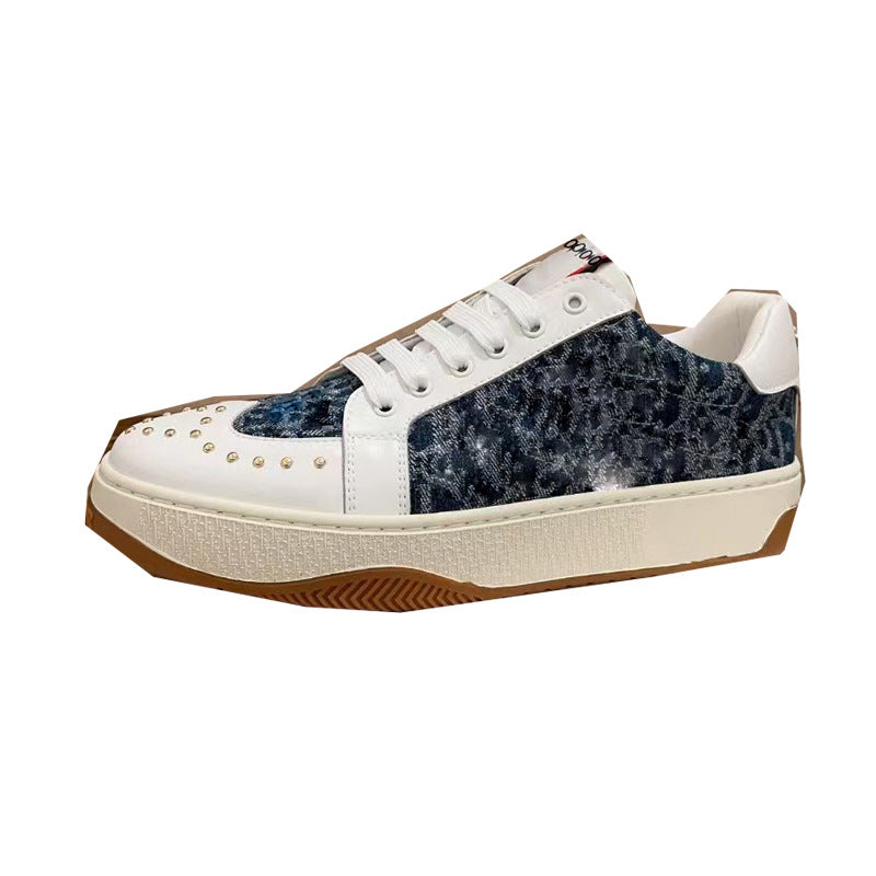 Damen Sneakers mit geometrischem Obermaterial und modischen Applikationen R&B