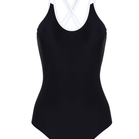 Damen Einteiliger Badeanzug mit trendigem Kreuzträger-Design R&B