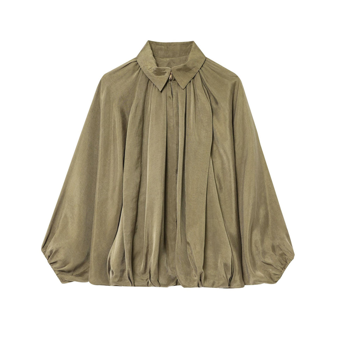 Damen elegante Bluse mit Plisseedetails R&B