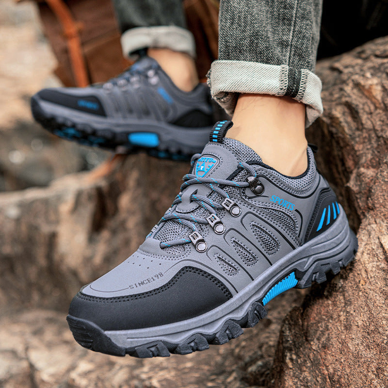 Herren Wanderschuhe mit rutschfester Profilsohle und atmungsaktivem Obermaterial