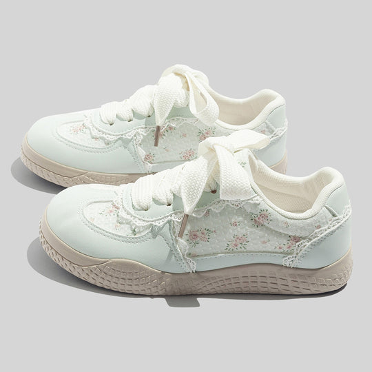 Damen Sneakers mit floralem Design und atmungsaktiver Mesh-Oberfläche R&B