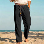 Herren nan sommerliche Relaxhose mit gewR&Btem Zierbund und geradem Bein R&B