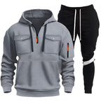 Herren praktische Kapuzenjacke mit Sporthose R&B