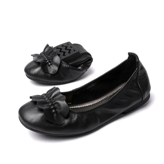 Damen Ballerinas mit dekorativem Schleifenakzent und rutschfester Sohle R&B