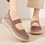 Damen Komfortable Slip-On Sneakers mit elastischem Riemen und atmungsaktivem Obermaterial R&B