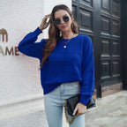 Damen Chic-Strickpullover mit strukturiertem Wellenmuster R&B