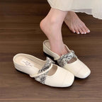 Damen Bequeme Slingback-Schuhe mit floralem Riemen R&B