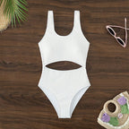 Damen Einteiler Badeanzug mit raffiniertem Cut-Out-Design und sportlichem Schnitt R&B