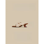 Damen trendige Schluppen-Sandalen mit blockiertem Absatz R&B