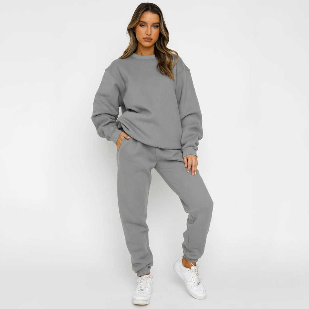 Damen Sportlicher Fleece Sweatanzug R&B