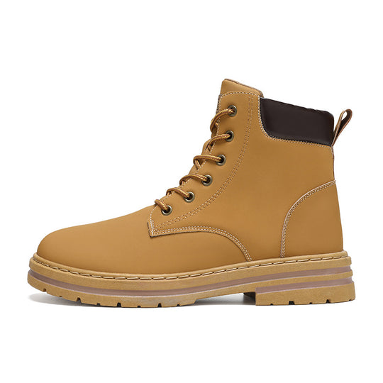 Herren robuste Lederstiefeletten mit rutschfester Sohle und weicher Innensohle R&B