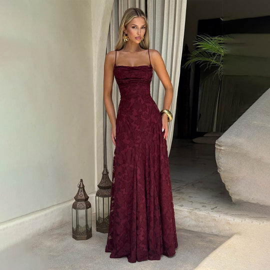 Damen Elegantes und figurumspielendes Abendkleid mit floralen Applikationen R&B
