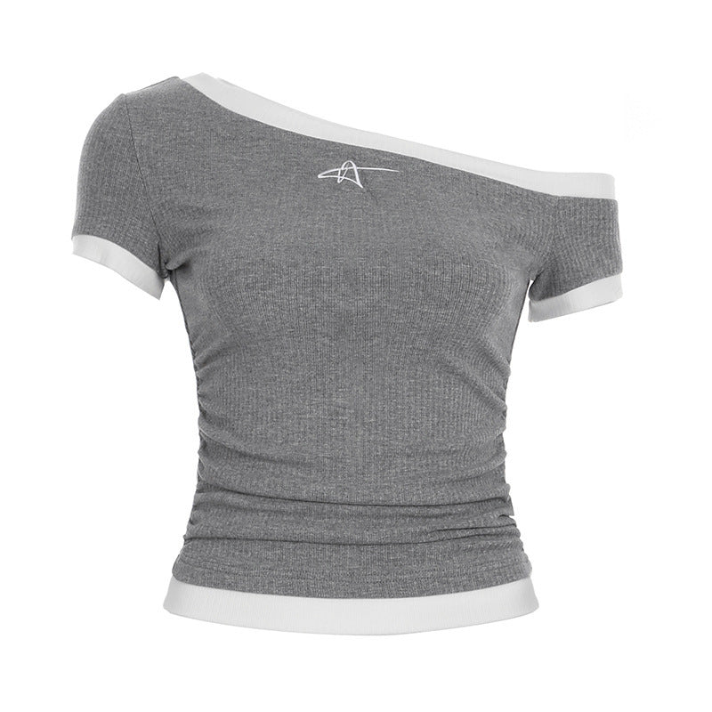 Damen figurbetontes Kurzarmshirt R&B