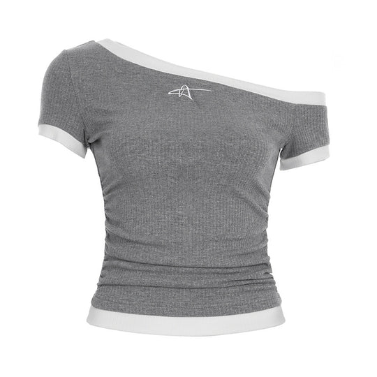 Damen figurbetontes Kurzarmshirt R&B