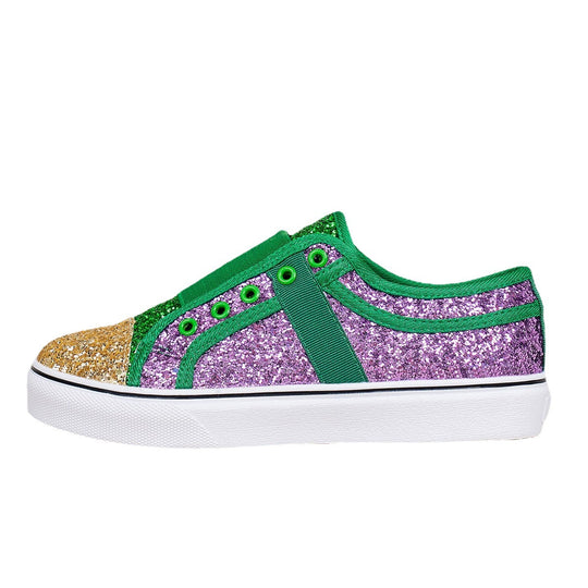 Damen Glitzernde Sneakers mit elastischem Einschlupf R&B