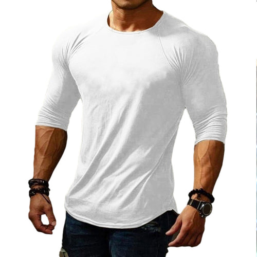 Herren körperbetontes Langarm-T-Shirt mit elastischem Tragekomfort R&B