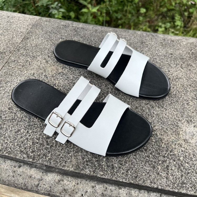 Damen Komfortable Doppelschnallen-Sandalen R&B