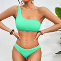 Damen Einseitiger Bikini mit strukturiertem Oberteil und modischem Design R&B