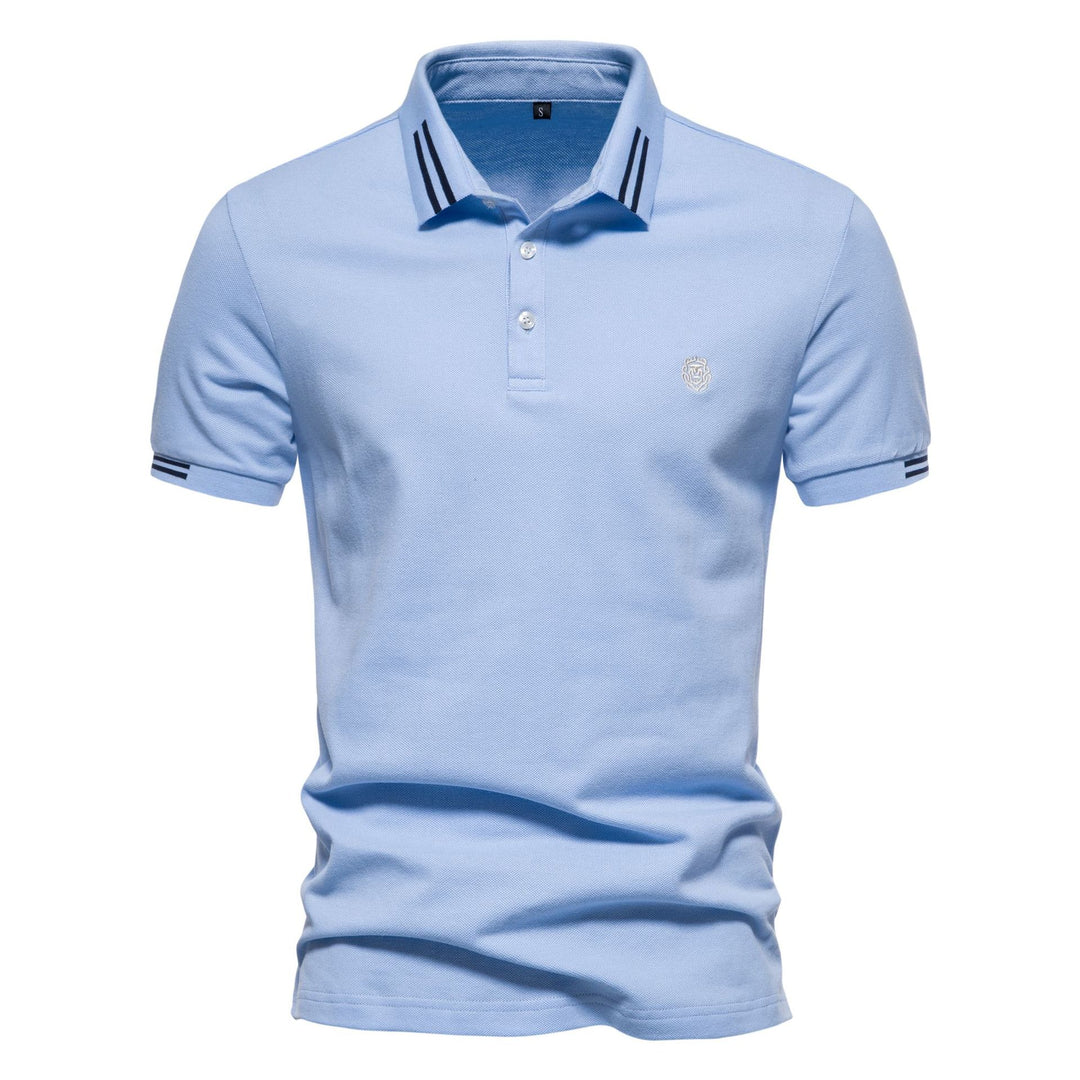 Herren Polohemd mit modernem Strukturdesign und stilvollen Akzenten R&B