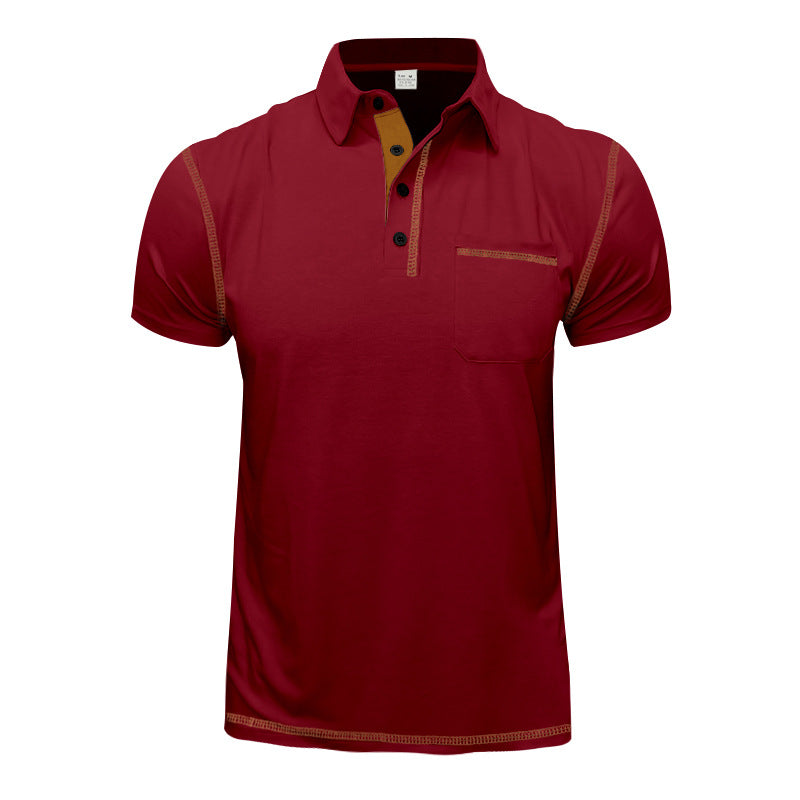 Herren Poloshirt mit modernem Kragen und praktischen Knopfdetails R&B