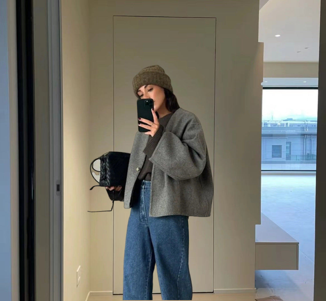 Damen Oversized Wolljacke