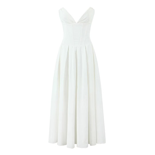 Damen Abendkleid mit herzförmigem Ausschnitt und fließendem Rock R&B