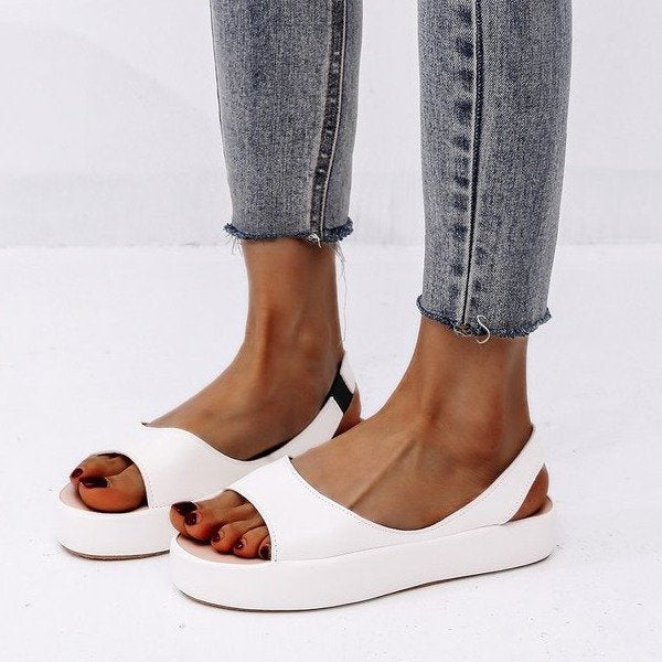 Damen Komfortable Slingback-Sandalen mit modischem Plateau und ergonomischem Fußbett R&B