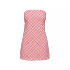 Damen kurzes trägerloses Kleid R&B