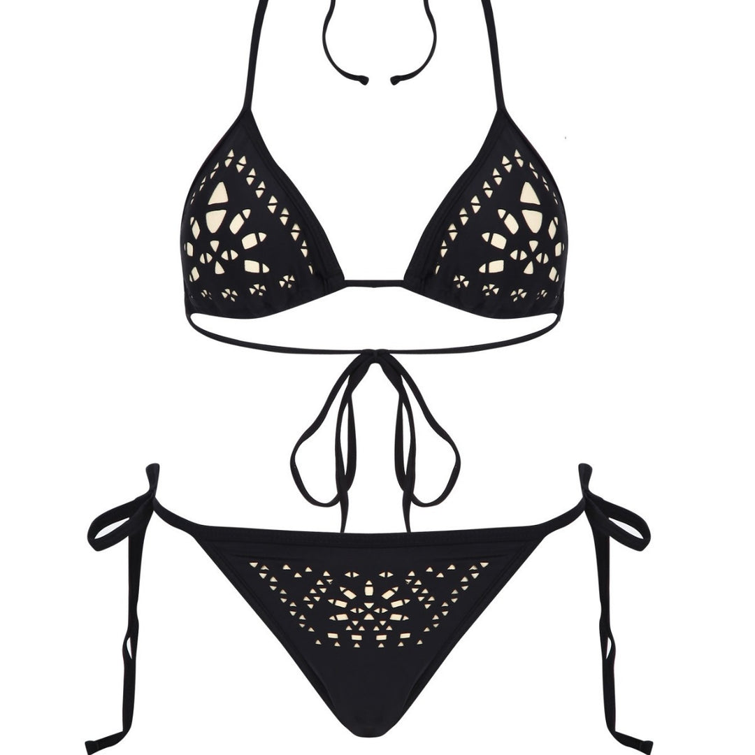 Damen Bikini-Set mit eleganten Cut-Out-Details und verstellbaren Bändern R&B