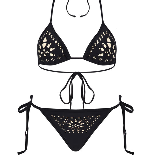 Damen Bikini-Set mit eleganten Cut-Out-Details und verstellbaren Bändern R&B