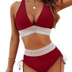 Damen Hochtaillierter Bikini mit schickem Cut-Out und verstellbaren Trägern R&B