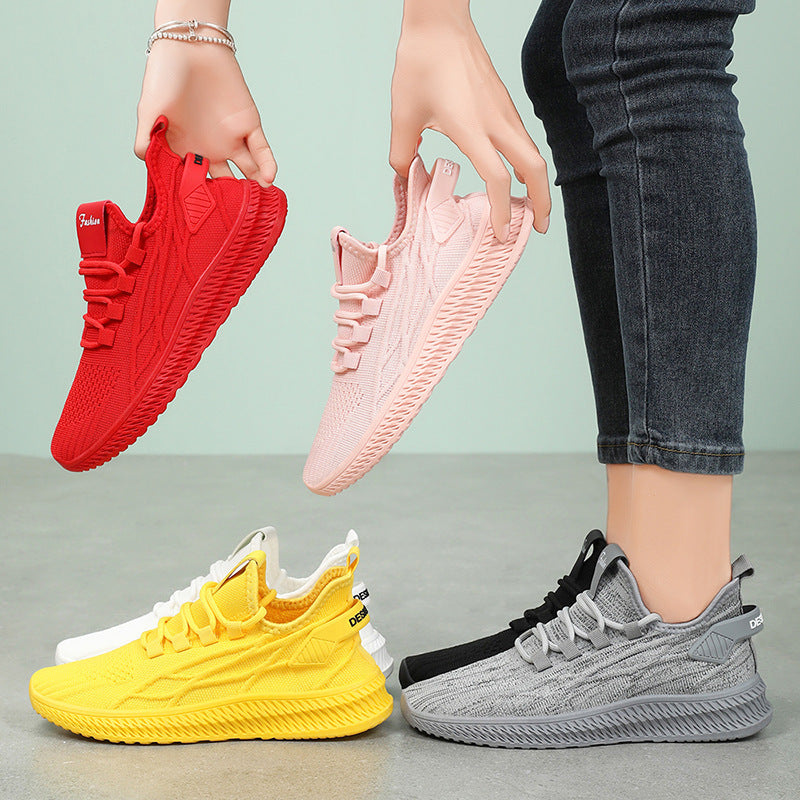 Damen Atmungsaktive Sport-Sneaker mit elastischem Obermaterial und dämpfender Sohle R&B