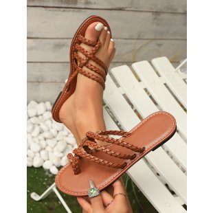 Damen Riemchen-Sandalen mit dekorativem Glitzer-Akzent R&B