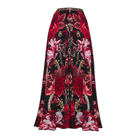 Damen Badeanzug mit raffinierten Rüschenträgern und opulentem Blumendesign R&B