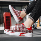 Damen modische Sneakers mit einzigartigem Muster und hohem Tragekomfort R&B